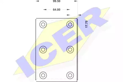 Комплект колодки тормозной накладки ICER 21 5879 10